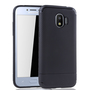 Samsung Galaxy J2 Pro Handyh�lle Schutzcase Carbon Optik Bumper Schwarz