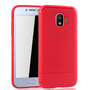 Samsung Galaxy J2 Pro Handyh�lle Schutzcase Carbon Optik Bumper Rot
