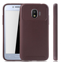 Samsung Galaxy J2 Pro Handyh�lle Schutzcase Carbon Optik Bumper Braun