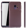 Samsung Galaxy S9 Handyh�lle Schutzcase Carbon Optik Bumper Braun