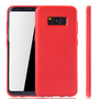 Samsung Galaxy S8 Handyh�lle Schutzcase Carbon Optik Bumper Rot