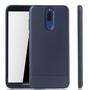 Huawei Mate 10 Lite Handyh�lle Schutzcase Carbon Optik Bumper Blau