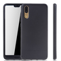 Huawei P20 Handyh�lle Schutzcase Carbon Optik Bumper Schwarz