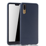 Huawei P20 Handyh�lle Schutzcase Carbon Optik Bumper Blau