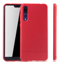 Huawei P20 Pro Handyh�lle Schutzcase Carbon Optik Bumper Rot
