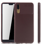 Huawei Mate 20 Lite Handyh�lle Schutzcase Carbon Optik Bumper Braun