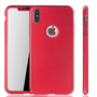 Handyh�lle Schutzh�lle f�r Apple iPhone XS Max Full Case Cover Displayschutz 360 Rot