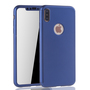 Handyh�lle Schutzh�lle f�r Apple iPhone XS Max Full Case Cover Displayschutz 360 Blau