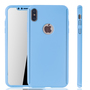 Handyh�lle Schutzh�lle f�r Apple iPhone XS Max Full Case Cover Displayschutz 360 Blau