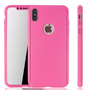 Handyh�lle Schutzh�lle f�r Apple iPhone XS Max Full Case Cover Displayschutz 360 Pink