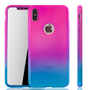 Handyh�lle Schutzh�lle f�r Apple iPhone XS Max Full Case Cover Displayschutz 360 Blau
