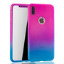 Handyh�lle Schutzh�lle f�r Apple iPhone XS Max Full Case Cover Displayschutz 360 Blau