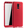 Handyh�lle Schutzh�lle f�r Samsung Galaxy A6 Plus (2018) Full Case Cover Displayschutz 360 Rot