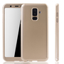 Handyh�lle Schutzh�lle f�r Samsung Galaxy A6 Plus (2018) Full Case Cover Displayschutz 360 Gold