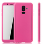 Handyh�lle Schutzh�lle f�r Samsung Galaxy A6 Plus (2018) Full Case Cover Displayschutz 360 Pink