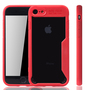 Rote Premium Apple iPhone 8 / iPhone 7 Hybrid-Editon H�lle | Unterst�tzt Kabelloses Laden | aus edlem Acryl mit weichem Silikonrand Rot