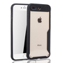 Schwarze Premium Apple iPhone 8 / 7 Plus Hybrid-Editon H�lle | Unterst�tzt Kabelloses Laden | aus edlem Acryl mit weichem Silikonrand Schwarz