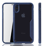 Blaue Premium Apple iPhone X / iPhone XS Hybrid-Editon H�lle | Unterst�tzt Kabelloses Laden | aus edlem Acryl mit weichem Silikonrand Blau