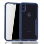 Blaue Premium Apple iPhone X / iPhone XS Hybrid-Editon H�lle | Unterst�tzt Kabelloses Laden | aus edlem Acryl mit weichem Silikonrand Blau