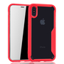 Rote Premium Apple iPhone X / iPhone XS Hybrid-Editon H�lle | Unterst�tzt Kabelloses Laden | aus edlem Acryl mit weichem Silikonrand Rot