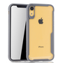 Graue Premium Apple iPhone XR Hybrid-Editon Hlle | Untersttzt Kabelloses Laden | aus edlem Acryl mit weichem Silikonrand Grau