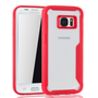Rote Premium Samsung Galaxy S7 Edge Hybrid-Editon H�lle | Unterst�tzt Kabelloses Laden | aus edlem Acryl mit weichem Silikonrand Rot