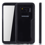 Schwarze Premium Samsung Galaxy S8 Hybrid-Editon H�lle | Unterst�tzt Kabelloses Laden | aus edlem Acryl mit weichem Silikonrand Schwarz