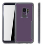 Graue Premium Samsung Galaxy S9 Hybrid-Editon H�lle | Unterst�tzt Kabelloses Laden | aus edlem Acryl mit weichem Silikonrand Grau