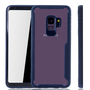 Blaue Premium Samsung Galaxy S9 Hybrid-Editon H�lle | Unterst�tzt Kabelloses Laden | aus edlem Acryl mit weichem Silikonrand Blau
