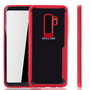 Rote Premium Samsung Galaxy S9 Plus Hybrid-Editon H�lle | Unterst�tzt Kabelloses Laden | aus edlem Acryl mit weichem Silikonrand Rot