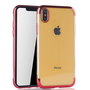 Handyh�lle f�r Apple iPhone XS Max Rot - Clear - TPU Silikon Case Backcover Schutzh�lle in Transparent   Rot