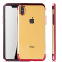 Handyh�lle f�r Apple iPhone XS Max Rot - Clear - TPU Silikon Case Backcover Schutzh�lle in Transparent   Rot