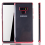 Handyh�lle f�r Samsung Galaxy Note 9 Rot - Clear - TPU Silikon Case Backcover Schutzh�lle in Transparent   Rot