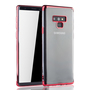 Handyh�lle f�r Samsung Galaxy Note 9 Rot - Clear - TPU Silikon Case Backcover Schutzh�lle in Transparent   Rot