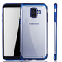 Handyh�lle f�r Samsung Galaxy A6 2018 Blau - Clear - TPU Silikon Case Backcover Schutzh�lle in Transparent   Blau