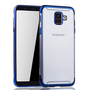 Handyh�lle f�r Samsung Galaxy A6 2018 Blau - Clear - TPU Silikon Case Backcover Schutzh�lle in Transparent   Blau
