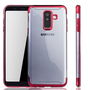 Handyh�lle f�r Samsung Galaxy A6 Plus Rot - Clear - TPU Silikon Case Backcover Schutzh�lle in Transparent   Rot