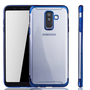 Handyh�lle f�r Samsung Galaxy A6 Plus Blau - Clear - TPU Silikon Case Backcover Schutzh�lle in Transparent   Blau