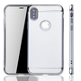 Apple iPhone XS Handy H�lle Schutz Case Bumper Hard Cover Silber
