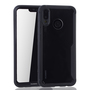 Schwarze Premium Huawei P20 Lite Hybrid-Editon H�lle | Unterst�tzt Kabelloses Laden | aus edlem Acryl mit weichem Silikonrand Schwarz