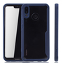 Blaue Premium Huawei P20 Lite Hybrid-Editon H�lle | Unterst�tzt Kabelloses Laden | aus edlem Acryl mit weichem Silikonrand Blau
