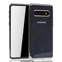 Handyh�lle f�r Samsung Galaxy S10 Silber - Clear - TPU Silikon Case Backcover Schutzh�lle in Transparent   Silber