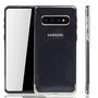 Handyh�lle f�r Samsung Galaxy S10 Silber - Clear - TPU Silikon Case Backcover Schutzh�lle in Transparent   Silber