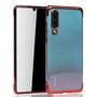 Handyh�lle f�r Huawei P30 Rot - Clear - TPU Silikon Case Backcover Schutzh�lle in Transparent   Rot