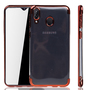 Handyh�lle f�r Samsung Galaxy M20 Rot - Clear - TPU Silikon Case Backcover Schutzh�lle in Transparent   Rot