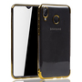 Handyh�lle f�r Samsung Galaxy M20 Gold - Clear - TPU Silikon Case Backcover Schutzh�lle in Transparent   Gold