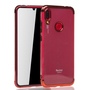 Handyh�lle f�r Xiaomi Redmi Note 7 Rot - Clear - TPU Silikon Case Backcover Schutzh�lle in Transparent   Rot