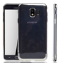 Handyh�lle f�r Samsung Galaxy J4 2018 Silber - Clear - TPU Silikon Case Backcover Schutzh�lle in Transparent   Silber