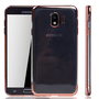 Handyhlle fr Samsung Galaxy J4 2018 Rose Pink - Clear - TPU Silikon Case Backcover Schutzhlle in Transparent   Rose Pink
