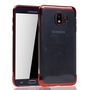 Handyh�lle f�r Samsung Galaxy J4 2018 Rot - Clear - TPU Silikon Case Backcover Schutzh�lle in Transparent   Rot